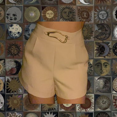 Zebra-Gürtel-Shorts XS
