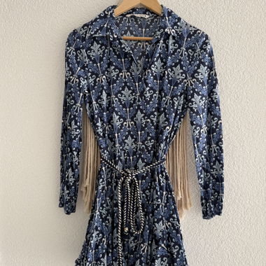 Abito camicia blu Zara