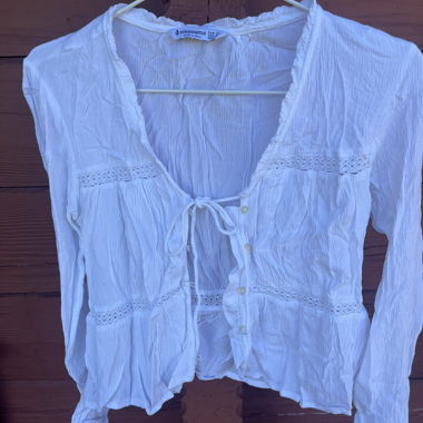 Blouse en maille blanche