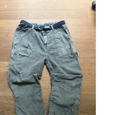 Pantalon ample à rayures vert scout