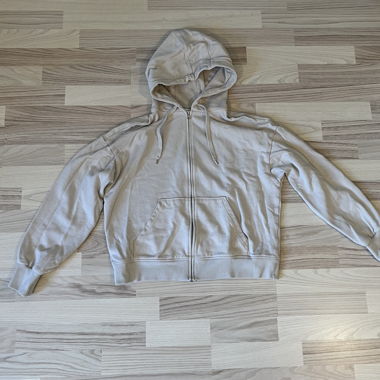 Beige Stoffjacke/Zipper