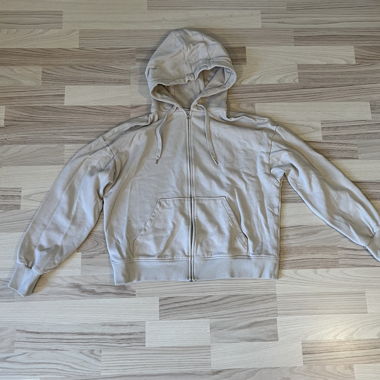 Beige Stoffjacke/Zipper