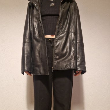 Black leather jacket
