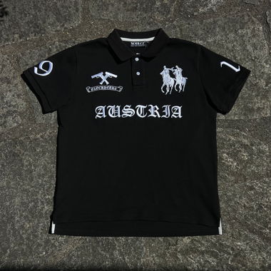 VINTAGE BLACK "AUSTRIA" POLO SHIRT
