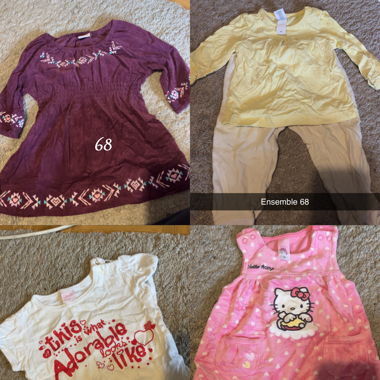Set 17 article pour bébé fille taille de 60-70 
