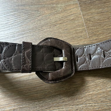 Ceinture en cuir marron