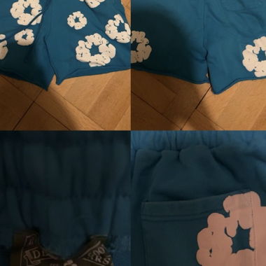 Shorts en denim bleu Tears