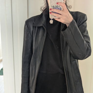 Lederjacke schwarz Vintage 