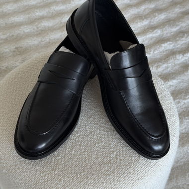 Mocassins en cuir noir GANT