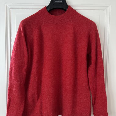 Maglione in maglia rosso