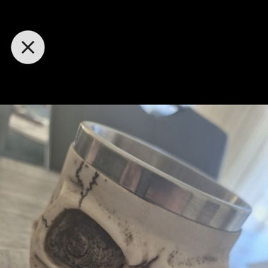 Totenkopf Tasse Edelstahl Gothic Schädel Krug 