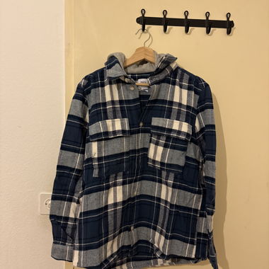 Camicia con cappuccio a quadri
