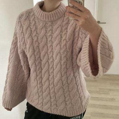 Cable-knit sweater