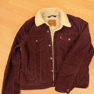 Levi's Trucker Jacket, corduroy, bordeaux, size S