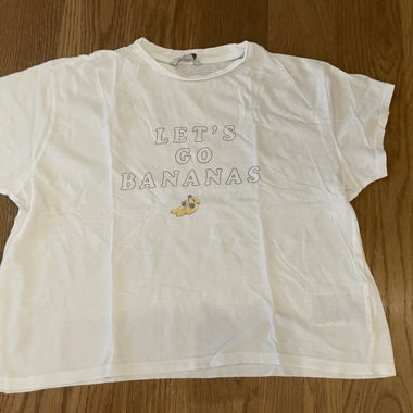 Weisses T-Shirt mit Bananen-Print