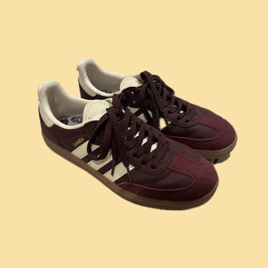 Baskets Adidas Samba rouge foncé