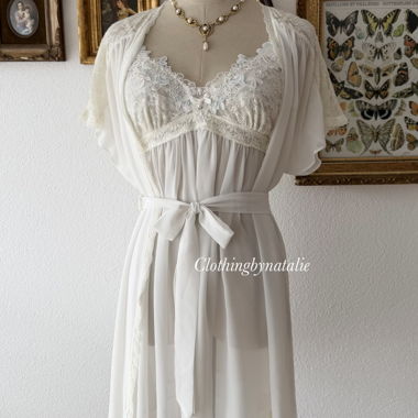 Set peignoir in chiffon Inbloom Bridal taglia M