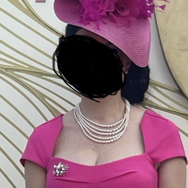 Chapeau fascinator rose
