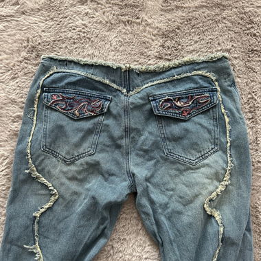 Jeans a vita bassa Jaded London con ricami