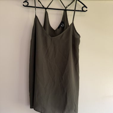 Khaki spaghetti strap top