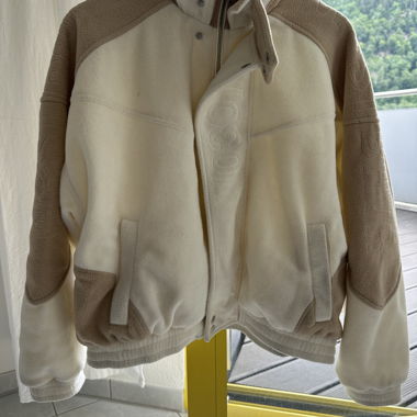 Fleece jacket with stand-up collar