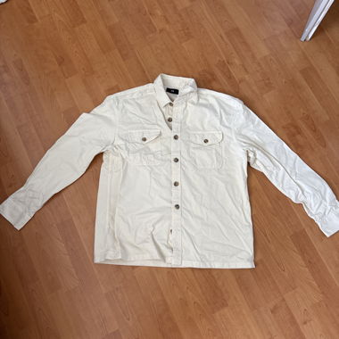 White Shirt with Chest Pockets