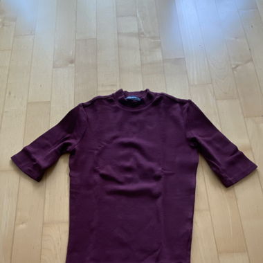 Maglietta bordeaux mezza manica