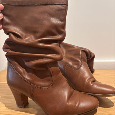 Braune Lederstiefel - André