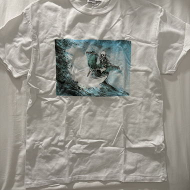 T-shirt blanc Subdued imprimé surf