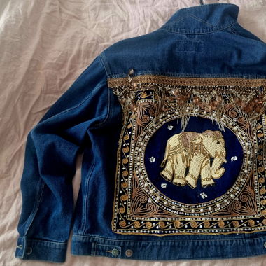 Gorgeous upcycled Denim Jacket