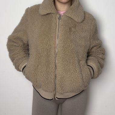 Giacca invernale effetto pelliccia teddy