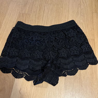 Black Hotpants with Embroidery