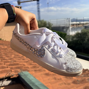 Scarpe Nike bianche glitter