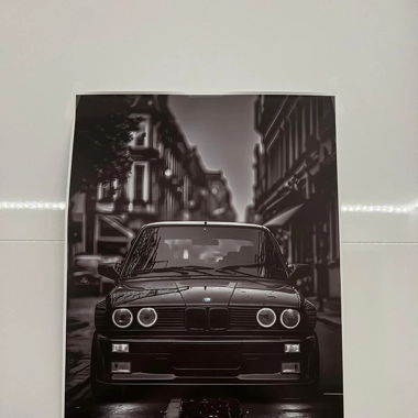 Schwarzer BMW Poster Neu 51 cm breit 70 cm lang