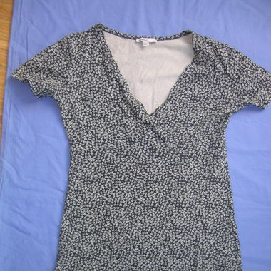 kurzes Sommerkleid schwarz/ Blumen M