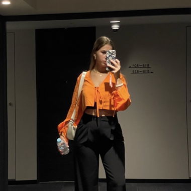 Haut court Orange Zara