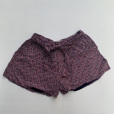 Floral shorts with tie belt