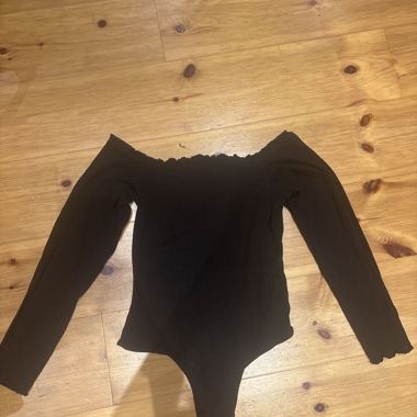 Black Long-Sleeve Bodysuit