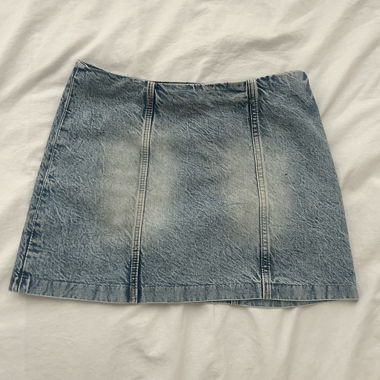 Light Blue Denim Mini Skirt