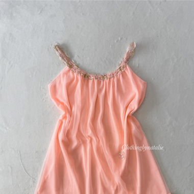 Nuisette Vintage en Chiffon Orange (S/M)