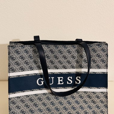 Borsa tote Guess - blu con monogramma