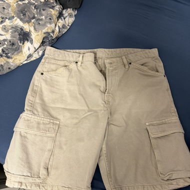 Beige Cargo Shorts