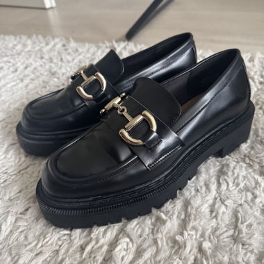 Mocassins plateforme noirs