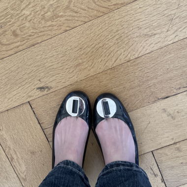 PRADA buckle ballerinas