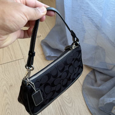 Borsa Coach Signature Baguette Nera Y2K Autentica