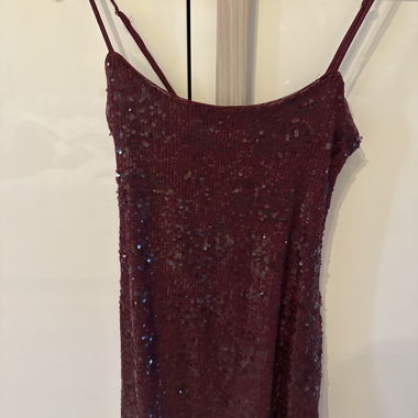 Sequin Spaghetti Strap Dress
