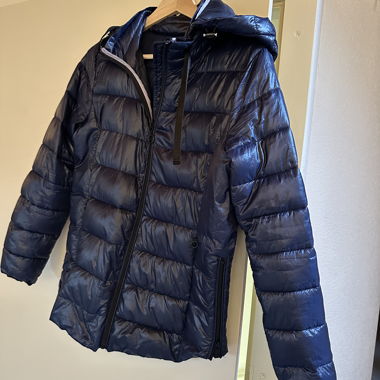 Esprit Hooded Quilted Jacket, dark blue - like new