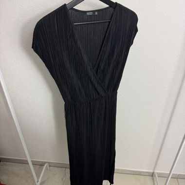 Robe plissée Bershka noire
