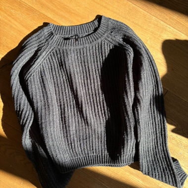 Dark grey chunky knit jumper
