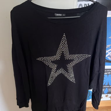 Black Janina Star Top